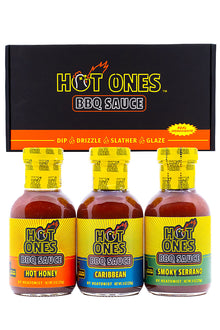 Hot Ones BBQ Trio Pack (Hot Honey / Caribbean / Smoked Serrano) H1