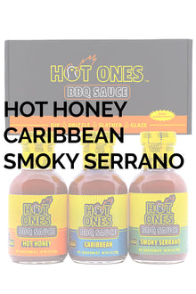 Hot Ones BBQ Trio Pack (Hot Honey / Caribbean / Smoked Serrano) H1