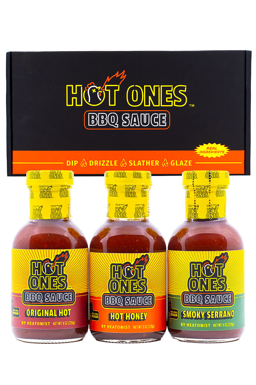 Hot Ones BBQ Trio Pack (Original / Hot Honey / Smoked Serrano) A8
