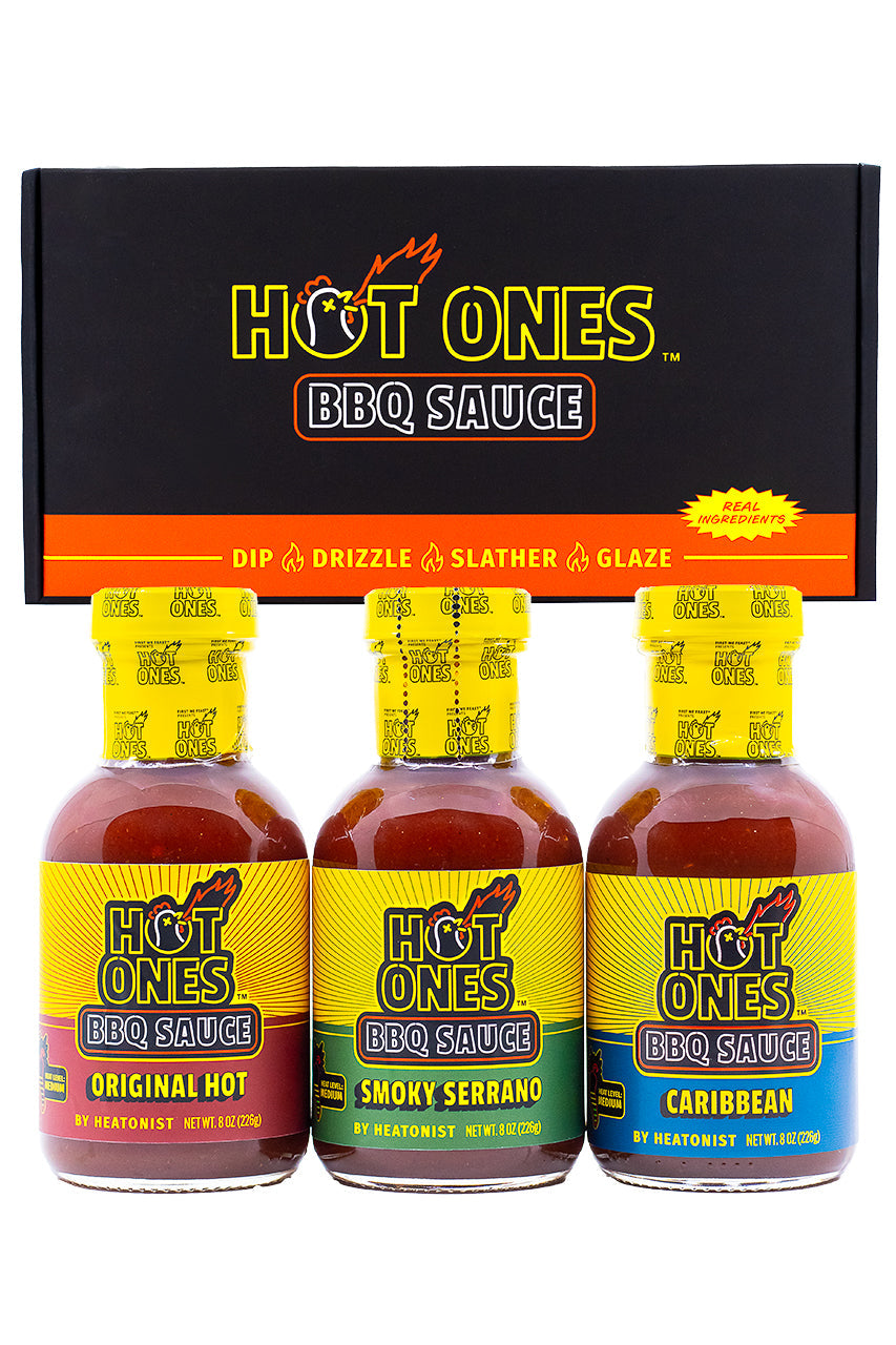 Hot Ones BBQ Trio Pack (Original / Smoked Serrano / Caribbean) T5