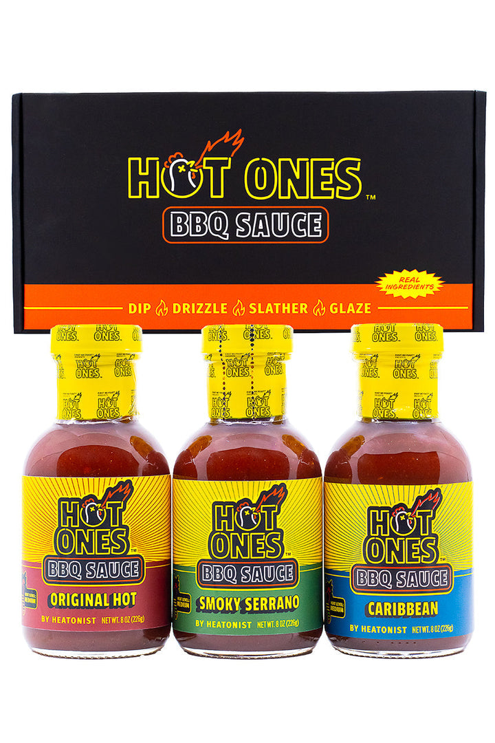Hot Ones BBQ Trio Pack (Original / Smoked Serrano / Caribbean) T5